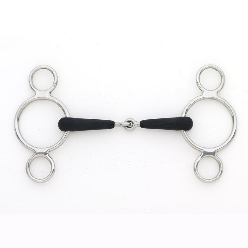 Eco Pure Rubber Jointed 2-Ring Gag Bit