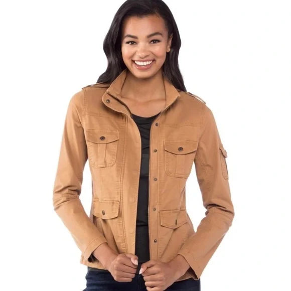 Kensie Utility Jacket Wild Mushroom Ladies Top Call Tack