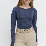 Kennedy Seamless Longsleeve Shirt - Navy Camo - Ladies
