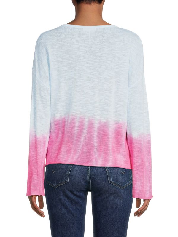 Slushie Dip Dye Cotton Blend Sweater - Stitchdrop
