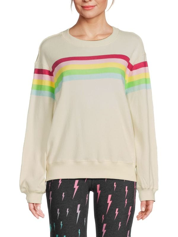 Striped Cotton Sweatshirt - Ladies