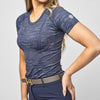 Kennedy Seamless Shortsleeve Shirt - Navy Camo - Ladies