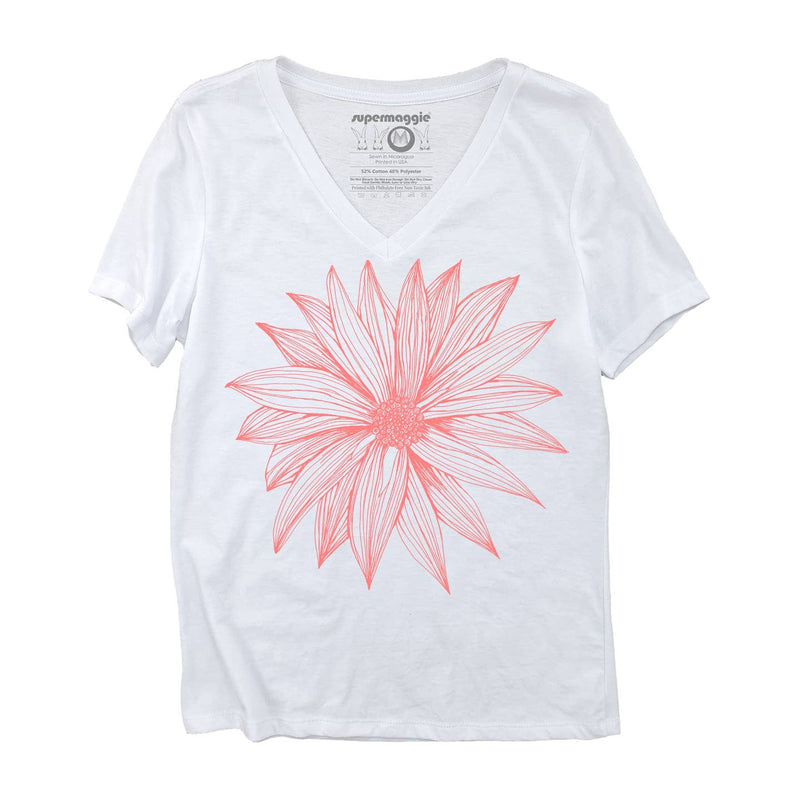 Big Flower Vera V-Neck Tee