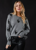 Salem Skull Sweater - Grey