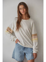 Stripe Sleeve Pullover - Ladies