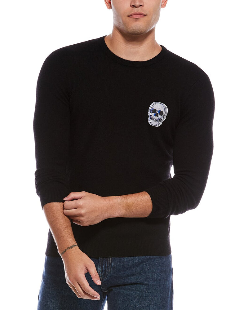 Skull Patch Cashmere Crewneck Sweater