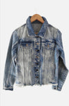 Skull Beaded Denim Jacket - Ladies