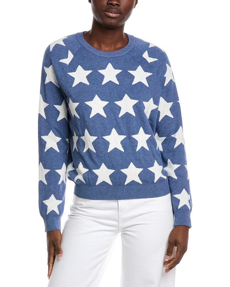 Intarsia Star Cashmere Blend Sweater