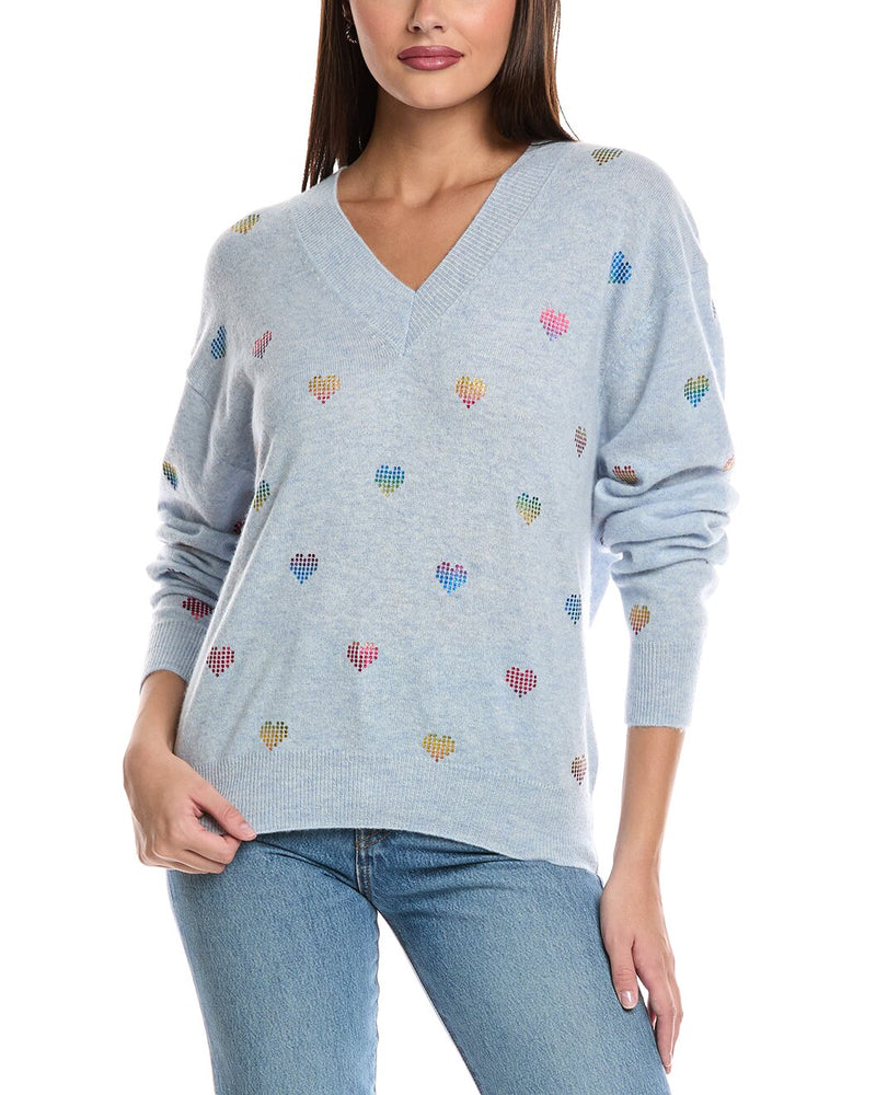 Foil Heart Cashmere Sweater