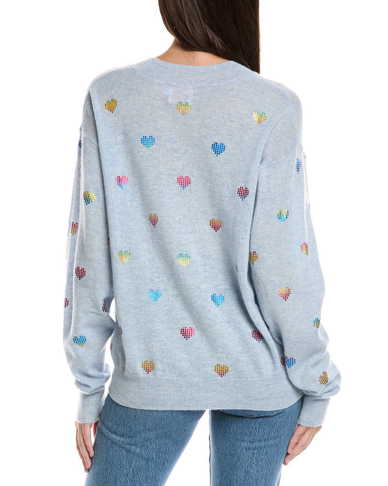 Foil Heart Cashmere Sweater