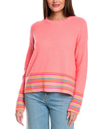Mini Stripe Pearl Cashmere Sweater