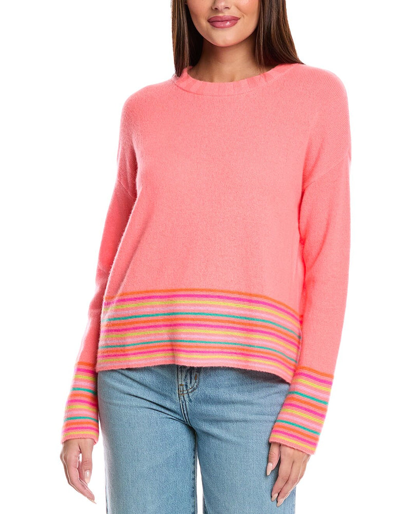 Mini Stripe Pearl Cashmere Sweater