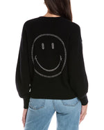 Glitz Smiley Cashmere V-Neck Sweater
