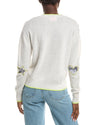 Inked Patch Cashmere V-Neck Sweater