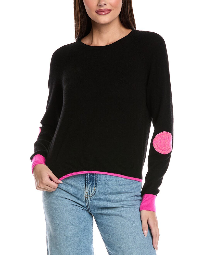 Twist Smiley Patch Cashmere Sweater