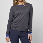 Essential Contrast Crewneck Sweater - Slate/Supersonic