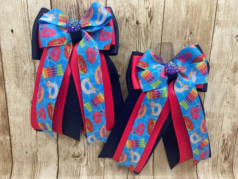 Benny Bows Show Bows - Summer Pool Unicorn Floaties