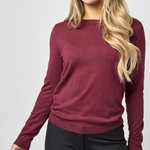 Essential Crew Neck Sweater - Berry