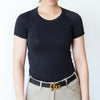 Kennedy Seamless Shortsleeve Shirt - Classic Black - Ladies