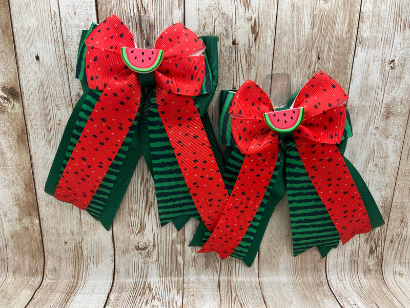 Benny Bows Show Bows - Summer Watermelon Seed and Rind