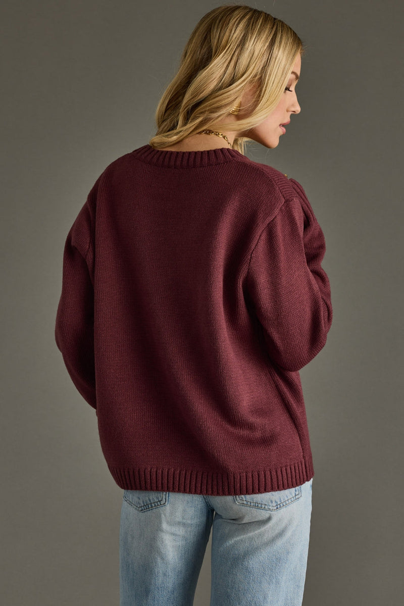 Wine Weather Sweater - Burgundy