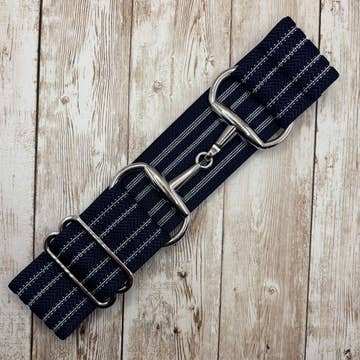 Silver Stripe Elastic Bit Belt