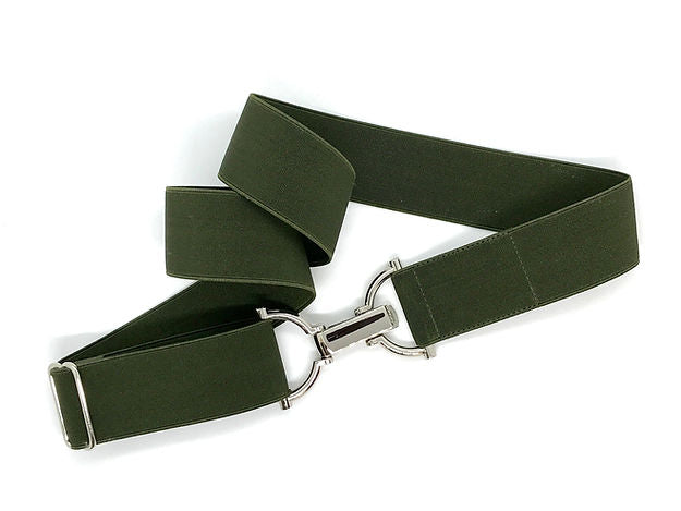 D Ring Buckle Stretch Belt 1.5"