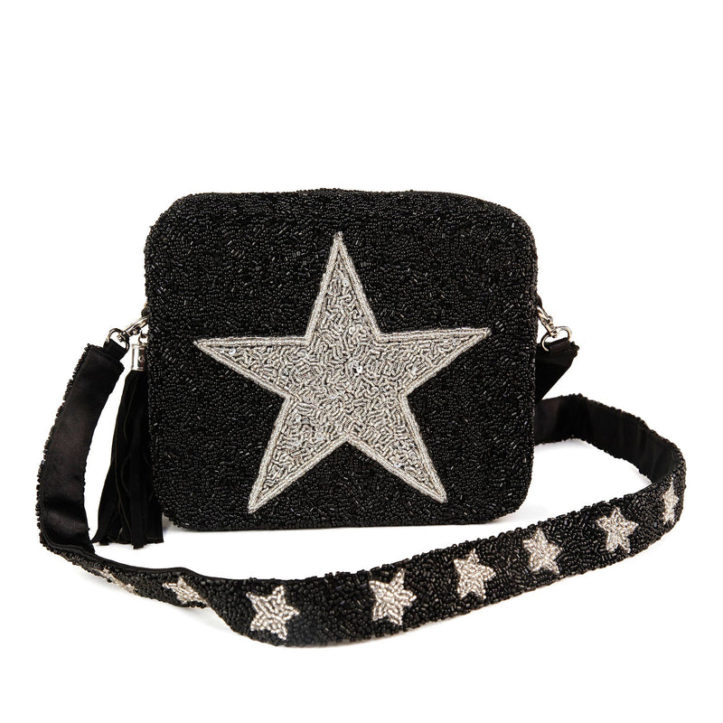 Crossbody Fully Beaded Star Purse