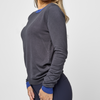 Essential Contrast Crewneck Sweater - Slate/Supersonic