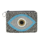 Hand Beaded Evil Eye Coin Purse