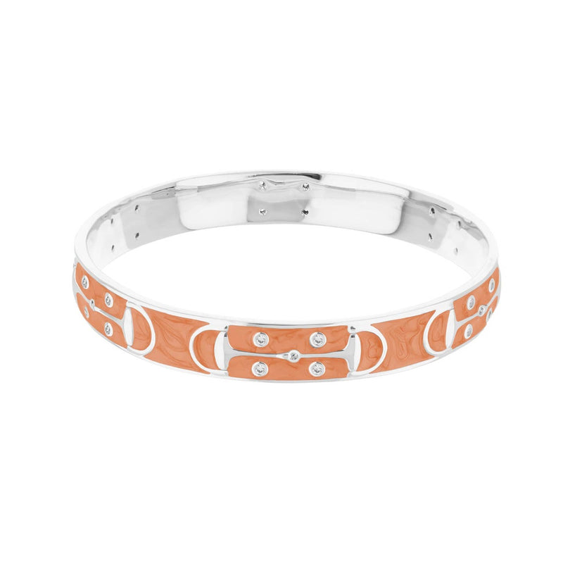 Stirrup Stackable Bangle - Silver Orange