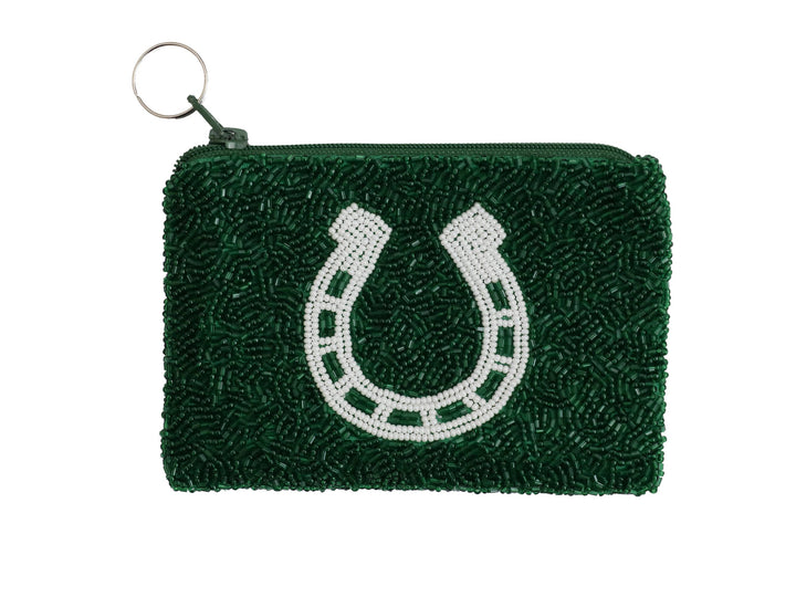 Hand Beaded Horseshoe Coin Purse