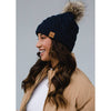 Navy Cable Knit Hat