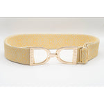 Buttercream Tribal Gunmetal Stirrup Elastic Belt - 1.5"
