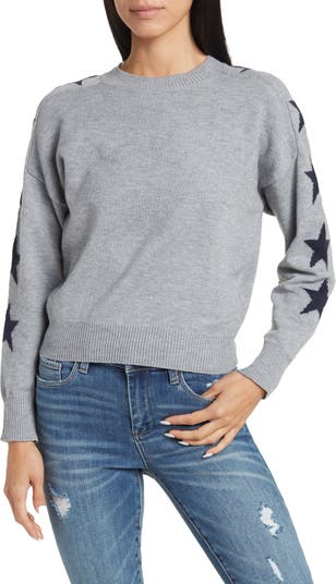 Star Print Sleeve Sweater - Ladies
