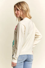 Floral Patch Soft Sweater - Ladies