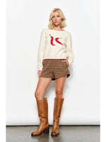 Carly Chili Print Sweater