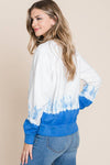 Dip Dye Cotton Long Sleeve Sweatshirt - Ladies