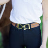 Ophelia Gold Stirrup Elastic Belt - 1.5"