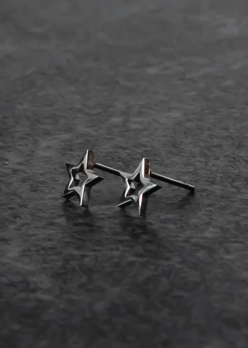 Silver Star Stud Earrings