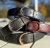Quilted Leather Belt - 2"