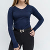 Kennedy Seamless 2.0 V Neck Longsleeve - Classic Navy - Ladies