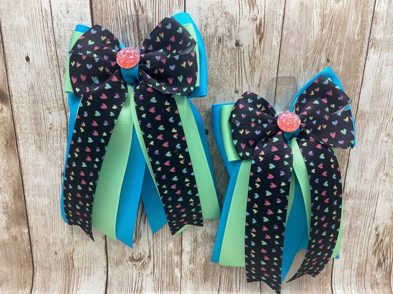 Benny Bows Show Bows Mini Multi-Color Hearts