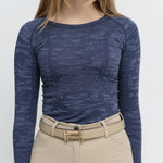 Kennedy Seamless Longsleeve Shirt - Navy Camo - Ladies