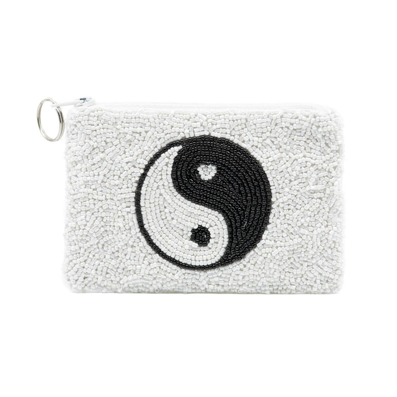 Hand Beaded Yin Yang Coin Purse