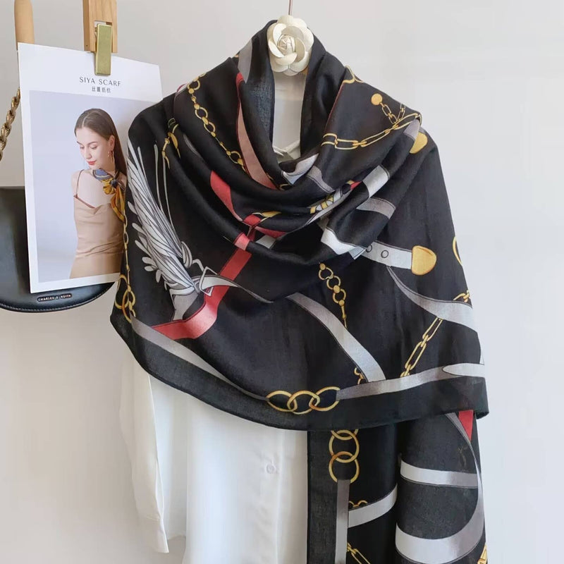Equine Chain Scarf - Black