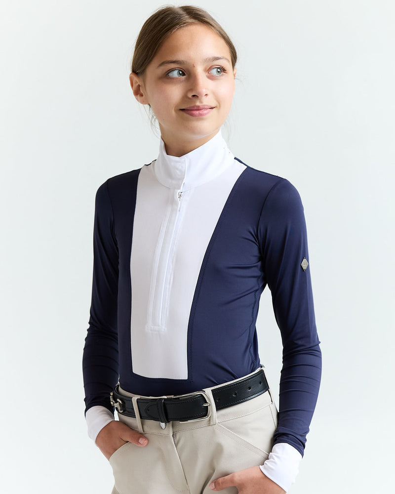 Bib Show Shirt Longsleeve - Navy/White - Ladies