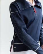 5 Star Half Zip Scuba Top - Navy