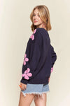 Puff Floral Sweater - Ladies