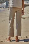 Rib Knit Tunnel Leg Lounge Pants - Ladies